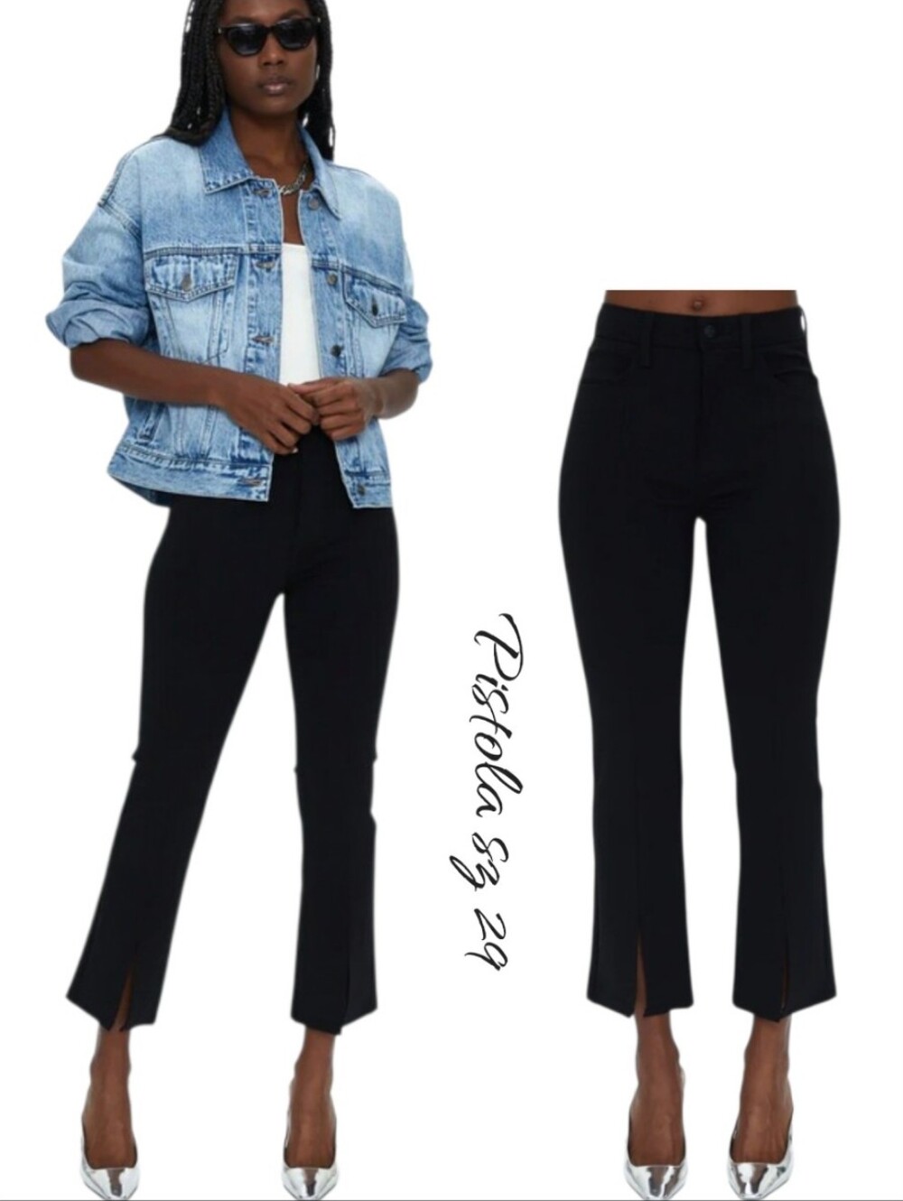 Pistola Lennon High Rise Crop Boot Front Slit Ponte Pant 29